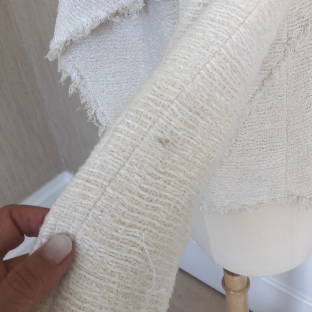10 Crosby Derek Lam White Distressed Jacket 8 - Picture 5 of 11